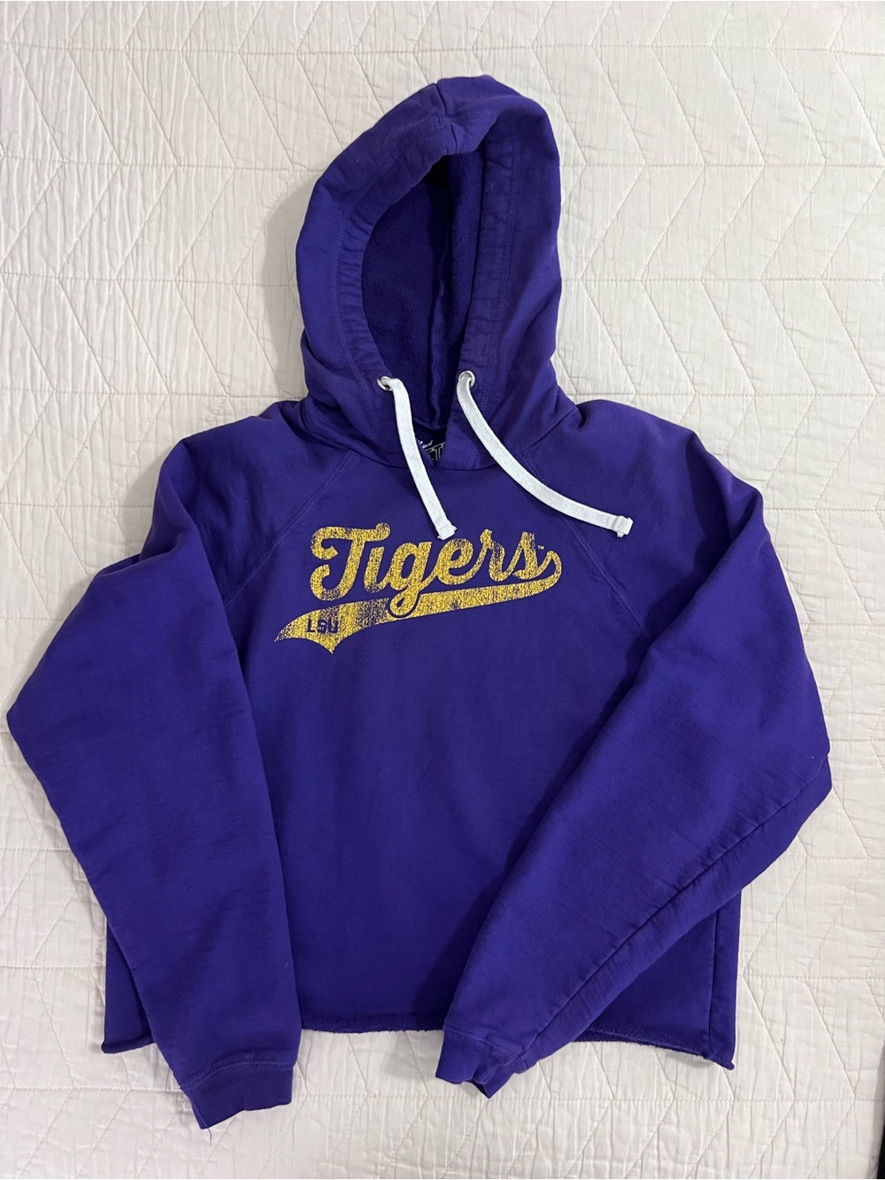 LSU Purple Tigers Cropped Hoodie